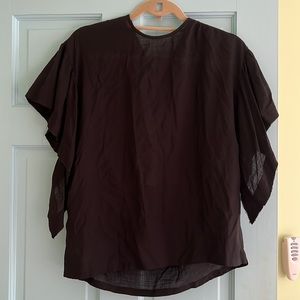 NWT Iro Black Flutter Sleeve Top